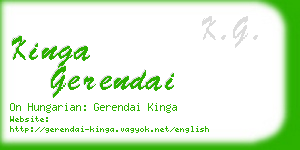 kinga gerendai business card
